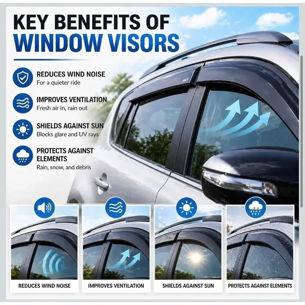 2022–2026 Subaru WRX Tape-On Side Window Visor Deflectors